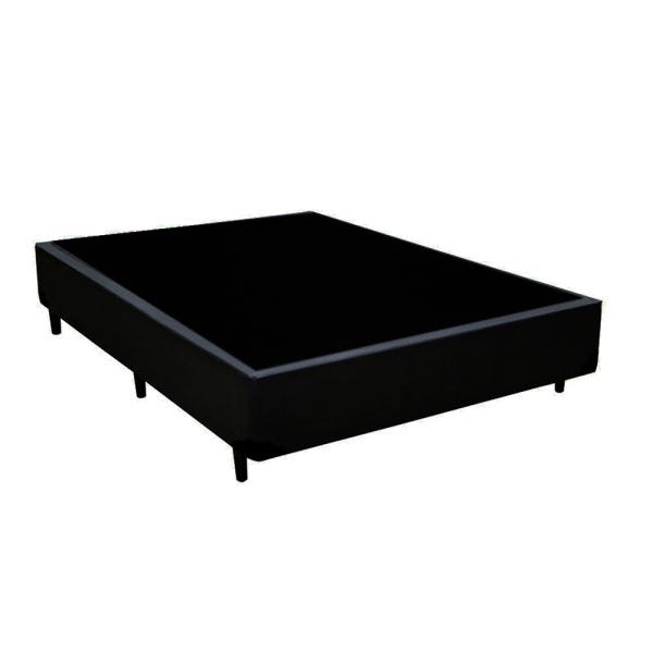 Cama Box King Colchão Classic Mola Ensacada + Box Sintético Preto Serra Negra 67x193x203 - 3