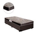 Ver imagem 2 de Cama Box Solteiro Colchão Classic Mola Ensacada + Box Sintético Marrom Serra Negra 67x88x188