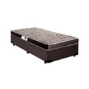 Ver imagem 1 de Cama Box Solteiro Colchão Classic Mola Ensacada + Box Sintético Marrom Serra Negra 67x88x188