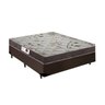 Cama Box Queen Colchão Classic Mola Ensacada + Box Sintético Marrom Serra Negra 67x158x198 - 1
