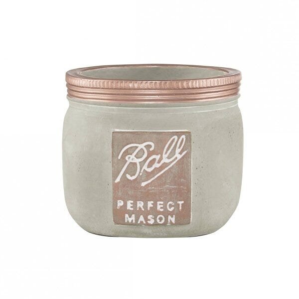 Vaso Decorativo Cimento 12,5cmx15cm Mart Collection - 1