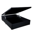 Ver imagem 3 de Cama Box Baú King Colchão Espuma D45 Bordado + Box Sintético Preto Serra Negra 62x193x203