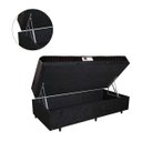 Ver imagem 2 de Cama Box Baú Solteiro Colchão Espuma D45 Bordado + Box Suede Preto Serra Negra 62x88x188