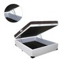 Cama Box Baú King Colchão Espuma D45 Bordado + Box Sintético Branco Serra Negra 62x198x203 - 2