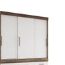 Guarda-roupa Matinhos 3 Portas de Correr C/ 6 Gavetas C/ Pés Demolição / Branco OOL Santos Andira - 1