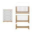 Ver mais imagens de Berço 3 em 1 para Colchão 130x60cm com Cômoda 4 Gavetas Serena Multimóveis Mp4745 Madeirado/