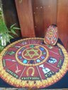 Ver imagem 2 de Toalha Esoterica Tarot Runas 7 Pedras Elementos Ciganos Saquinho Cx Mdf