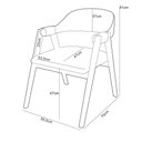 Ver imagem 4 de Kit 03 Cadeiras de Jantar e Estar Living Estofada Nadja L02 Linho Cinza Escuro