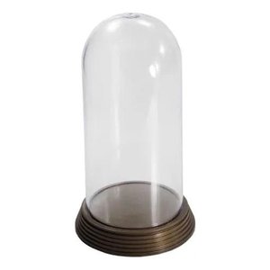 Emb com 300 Redomas Cúpulas Acrílico Base com Dourada P 11cm