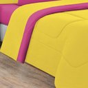 Ver imagem 3 de Edredom Malha 100% Algodão Gran Moratta 1 Peça Queen - Amarelo-pink