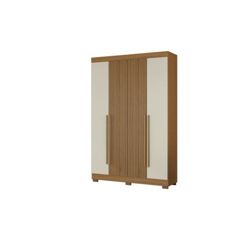 Guarda-roupa Solteiro 4 Portas 2 Gavetas Ripado Atacama Areia - Aramóveis