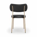 Ver imagem 6 de Kit 8 Cadeiras Sala de Jantar Lisa Pés Champanhe PU Preto m² - Monari Design