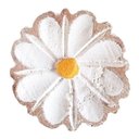 Ver imagem 2 de Kit para Banheiro com 2 Porta Papel Higiênico e 2 Toalheiros Rustico Flor Branca Cor Branco