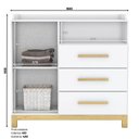 Ver imagem 7 de Cômoda Infantil Estrela Cadente com Porta e 3 Gavetas Branco Fosco - Móveis Henn