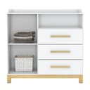 Ver imagem 3 de Cômoda Infantil Estrela Cadente com Porta e 3 Gavetas Branco Fosco - Móveis Henn