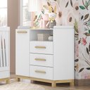 Ver imagem 2 de Cômoda Infantil Estrela Cadente com Porta e 3 Gavetas Branco Fosco - Móveis Henn