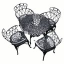 Ver imagem 1 de Conjunto de Jardim Modelo Viena Mesa e 4 Cadeiras Piscina Preto