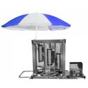 Ver imagem 2 de Carrinho de Churrasco Grego com Rodas Pneumáticas Guarda Sol Cefaz