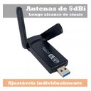 Ver imagem 3 de Adaptador Conversor Wi-fi 1300mbps Dual Band 5ghz / 2.4 Ghz Internet Fibra