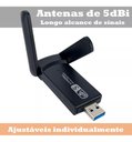 Ver imagem 3 de Adaptador Conversor Wi-fi 1300mbps Dual Band 5ghz / 2.4 Ghz Internet Fibra