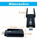 Ver imagem 2 de Adaptador Conversor Wi-fi 1300mbps Dual Band 5ghz / 2.4 Ghz Internet Fibra