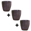 Ver imagem 1 de Kit 3 Vaso Planta 50x50 Oval Moderno Polietileno BGPLASTICOS V1350 VERDE BANDEIRA 011