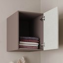 Ver imagem 6 de Ponte Mesa de Cabeceira Planejada 100% MDF 1 Porta Orion CabeCasa MadeiraOriginals Marrom/Mocha/Linho