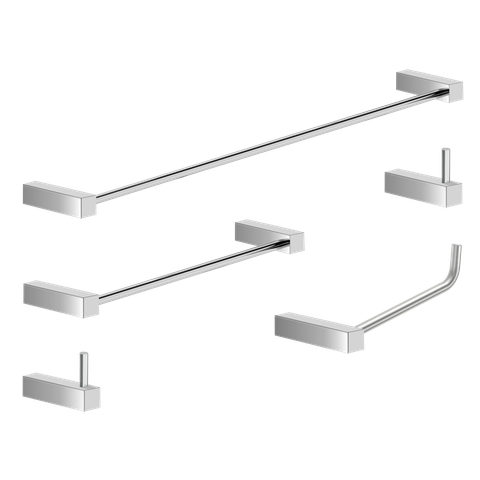 Kit de Acessórios para Banheiro Escovado 5 Peças 2070tr Grego Metal
