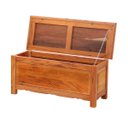 Ver imagem 5 de Baú Banco 1m Madeira Maciça Natural