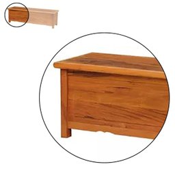 Baú Banco 1,5m Madeira Maciça Natural - 5 Baú Banco 1,5m Madeira Maciça Natural - 5