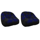 Ver imagem 1 de Kit 02 Poltrona Paloma Escritório Sala Pé Plástico Suede Preto e Suede Azul Marinho - Dominic Decor