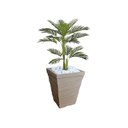 Ver imagem 1 de Planta Artificial Árvore Palmeira Areca 1,1m kit + Vaso Trapezio D. Grafiato Bege 40cm