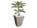 Ver imagem 1 de Planta Artificial Árvore Palmeira Areca 1,1m kit + Vaso Trapezio D. Grafiato Bege 40cm
