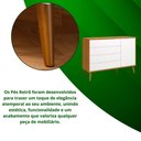 Ver imagem 4 de Comoda Sapateira Elfe Retro 1 Porta 4 Gavetas Branco Fosco com Savana - Moveisaqui