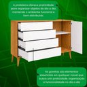 Ver imagem 5 de Comoda Sapateira Elfe Retro 1 Porta 4 Gavetas Branco Fosco com Savana - Moveisaqui