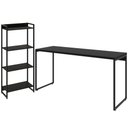 Ver imagem 1 de Kit Escritório Estante Areta 4 Prateleiras com Mesa Industrial Aspen 150cm C01 Onix - Lyam Decor