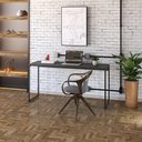 Ver imagem 3 de Kit Escritório Estante Areta 4 Prateleiras com Mesa Industrial Aspen 150cm C01 Onix - Lyam Decor