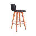 Ver imagem 4 de Kit 2 Banquetas Baixa Linea Aço Cobre Assento Preto