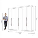 Ver imagem 4 de Guarda-Roupa Casal 6 Portas 8 Gavetas Elisa Panan Móveis