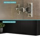 Ver imagem 6 de Armário Aéreo de Cozinha Miami 2 Portas com Nicho de Canto Carraro Preto Touch