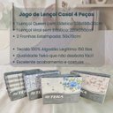 Ver imagem 5 de Jogo de Lençol Teka Diamante 4 Peças Casal:Fantasia (Azul Claro)