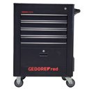 Ver imagem 1 de Carrinho para Ferramentas 5 Gavetas com Suporte Torquímetro Preto Gedore