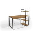 Ver imagem 2 de Mesa Canto P/escritório Industrial Li010 C/ 3 Prateleiras Freijo/preto - Kappesberg