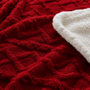 Ver imagem 3 de Manta Soft Jacquard Glamour 2,10m x 1,90m Vermelho
