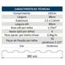 Telha Pvc Plan Cor Colonial Cerâmica 2.42X0.88M com Kit Instalação Precon - 3