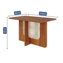 Ver imagem 2 de Mesa de Madeira Louise 130 Cm Cinamomo - Cimol