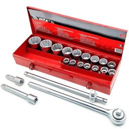 Jogo de Soquete Encaixe 3/4 Pol de 19 À 50Mm com 20 Peças Mtx - 2