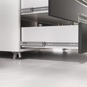 Ver imagem 4 de Conjunto de Gabinete Banheiro Creta 80cm (gabinete+cuba+espelheira) Branco Preto