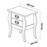Mesa de Cabeceira Retrô Bombe Premier Branco com Cumarú - Patrimar Móveis - 5