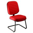 Ver imagem 1 de Poltrona Diretor sem Braços Linha Blenda Base Fixa em S Cor:Vermelho